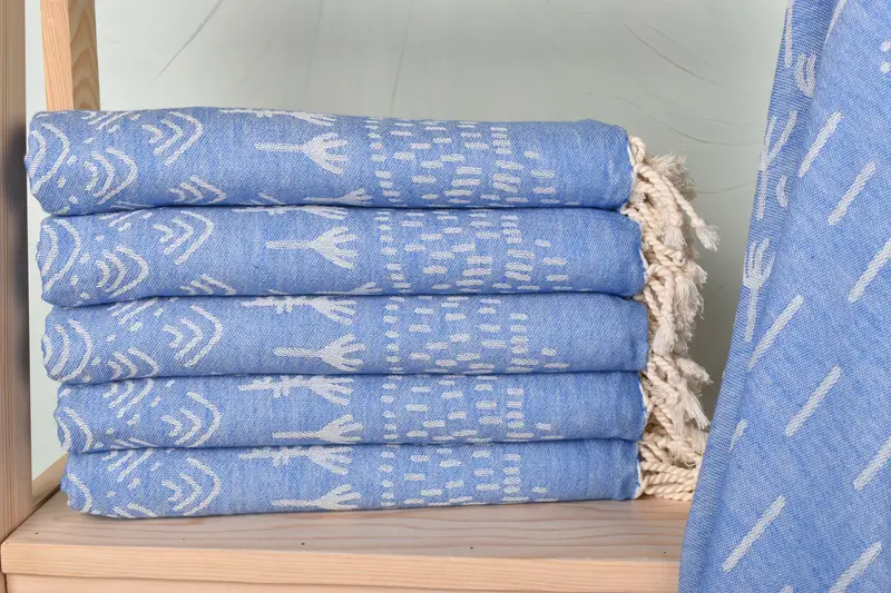 Turkish Towel Beach, Cotton towel, Peshtemal beach towel with unique design, Birthday Gift, Large Turkish Towel, 68x40 Cotton Mountain Design Towel - 2