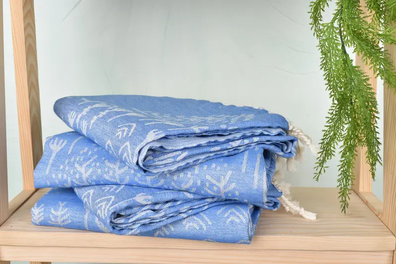 Turkish Towel Beach, Cotton towel, Peshtemal beach towel with unique design, Birthday Gift, Large Turkish Towel, 68x40 Cotton Mountain Design Towel - 8