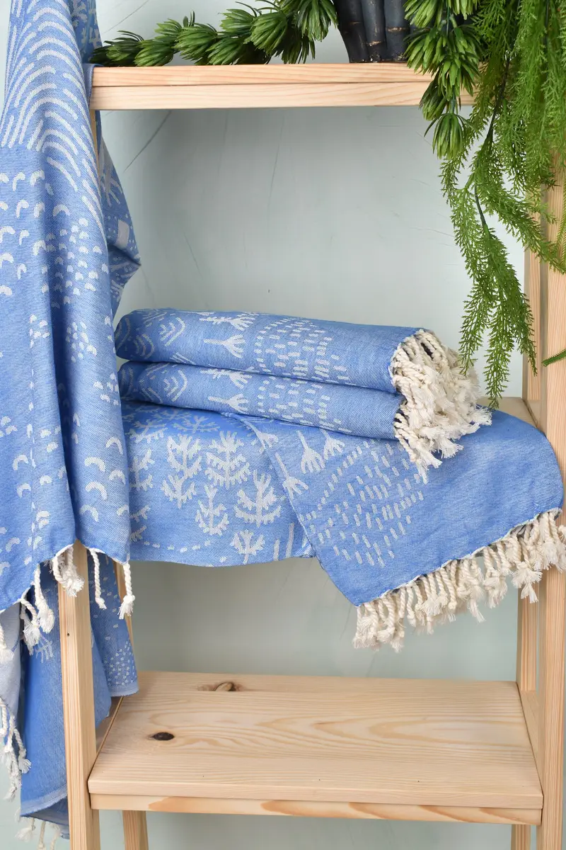 Turkish Towel Beach, Cotton towel, Peshtemal beach towel with unique design, Birthday Gift, Large Turkish Towel, 68x40 Cotton Mountain Design Towel - 7