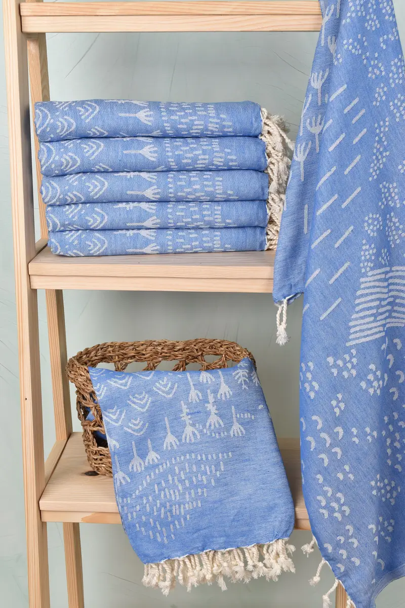 Turkish Towel Beach, Cotton towel, Peshtemal beach towel with unique design, Birthday Gift, Large Turkish Towel, 68x40 Cotton Mountain Design Towel - 4