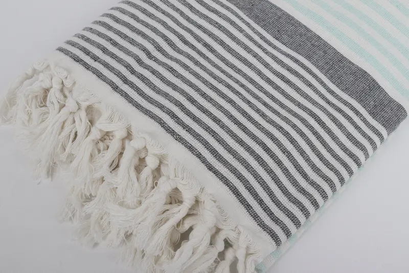 Fouta towel, Baby Boy Gift, Custom monogram Turkish beach towel USA, Personalized Bridesmaid Gift, Cotton towel, 68x40 Cotton Striped Terry Towel - 7