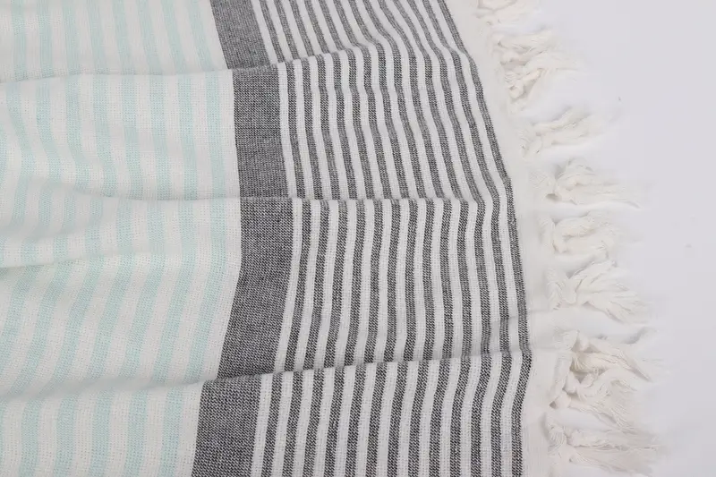 Fouta towel, Baby Boy Gift, Custom monogram Turkish beach towel USA, Personalized Bridesmaid Gift, Cotton towel, 68x40 Cotton Striped Terry Towel - 8