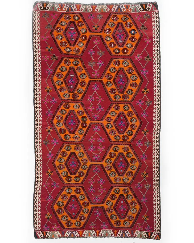 Alfombra roja, decoración vibrante de 6x10 pies