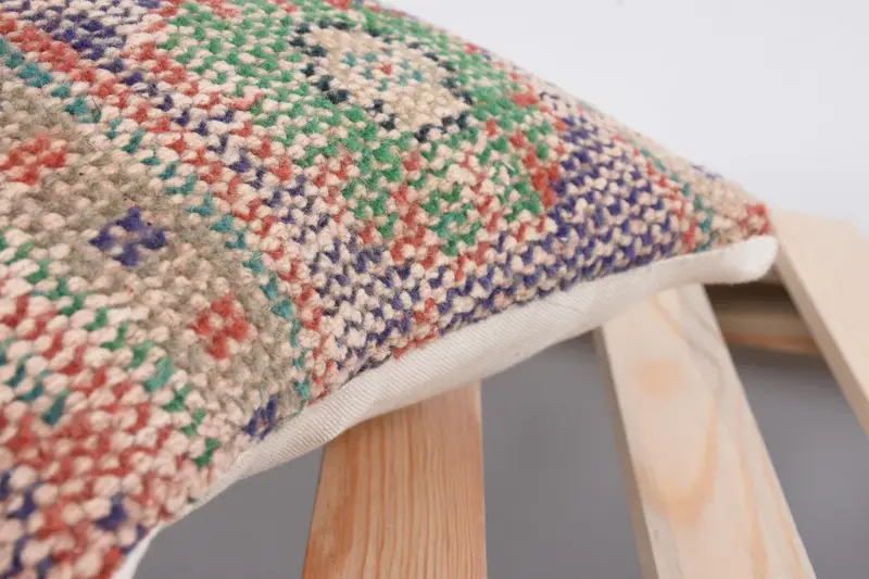 Pillow Cover, Vintage Kilim Pillow, Garden Cushion, Kilim Pillow Cover, Shabby Chic Pillow, Turkish Pillow, 12x12 Red Cushion Cover - 7
