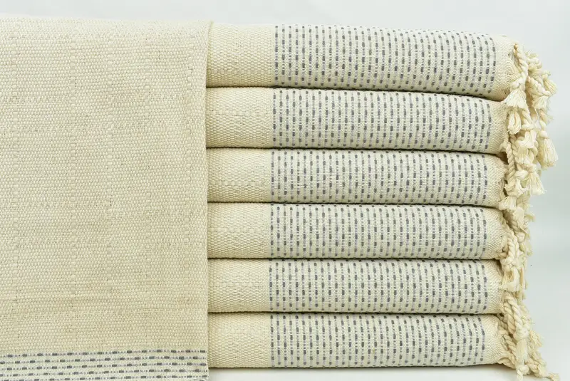 Organic Tea Towel, 40x20 Cotton Polka Dot Towel, Wedding Gift, Wedding Gift Kitchen Towel, Turkish Tea Towel, Family Gift, Turkish Hand Towel - 1
