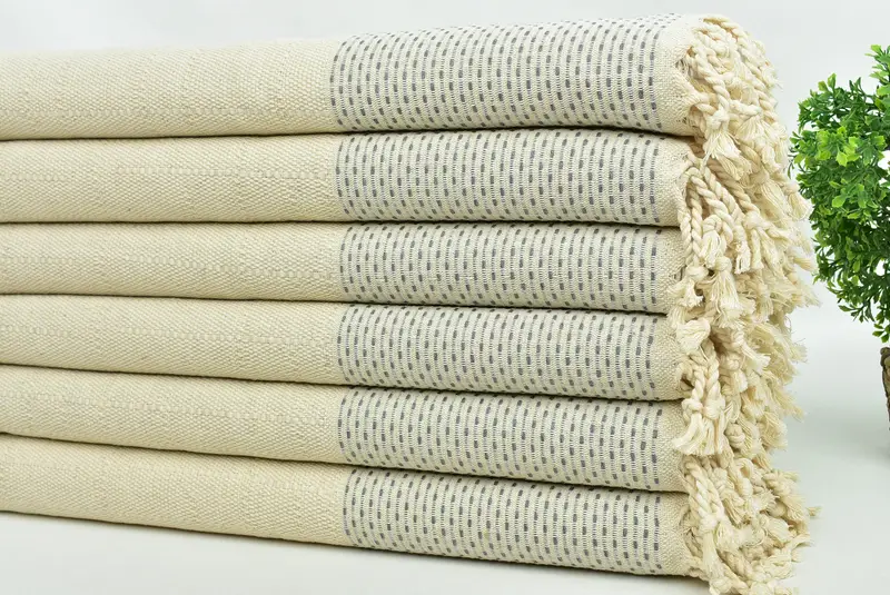 Organic Tea Towel, 40x20 Cotton Polka Dot Towel, Wedding Gift, Wedding Gift Kitchen Towel, Turkish Tea Towel, Family Gift, Turkish Hand Towel - 3