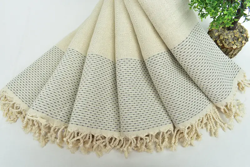 Organic Tea Towel, 40x20 Cotton Polka Dot Towel, Wedding Gift, Wedding Gift Kitchen Towel, Turkish Tea Towel, Family Gift, Turkish Hand Towel - 4