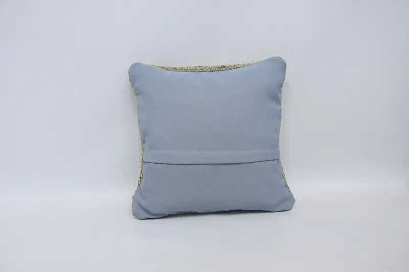 Pillow for Couch, Kilim Pillow Cover, Turkish Kilim Pillow, Bolster Throw Cushion, 16x16 Beige Pillow Case, Meditation Cushion Case, Cushion Case - 6