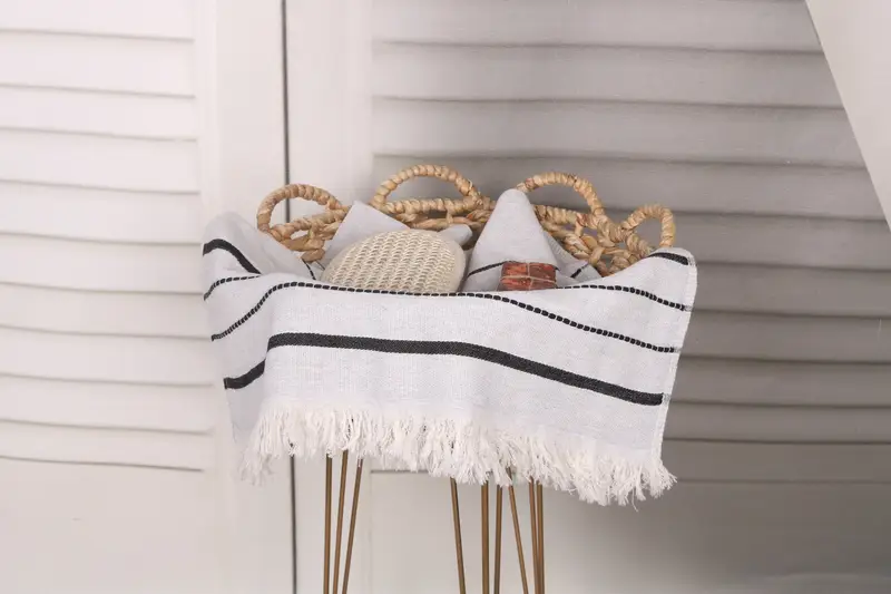 Best Friend Gift Ideas, Wedding Favors, 36x18 Cotton Striped Towel, Bachelorette Party Gifts For Bride, Monogrammed Hand Towel, Bridesmaid Gifts - 2