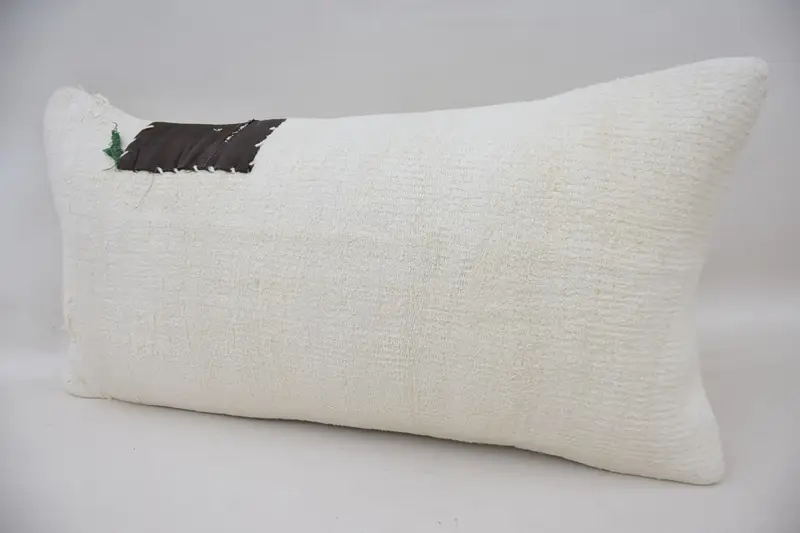 Oriental Cushion Cover, Kilim Pillow, Pillow for Couch, Pillow, Muted Cushion Case, Antique Pillows, Wholesale Cushion, 12x24 White Cushion Cover - 3