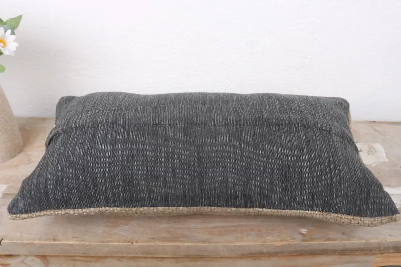 Throw Kilim Pillow, 8x16 Brown Pillow Cover, Morroccon Kilim Cushion Pillow Cover, Boho Pillow Sham Cover, Pillow for Sofa, Pillow Cover - 7