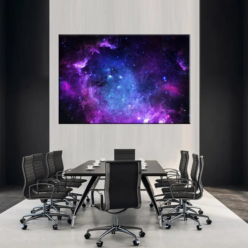 Die unendliche Galaxy Wall Art, Universum Space Art Print, beeindruckende Space -Leinwand, lila und blau, abstrakte Kunst, Astrologie -Galaxie, - 2