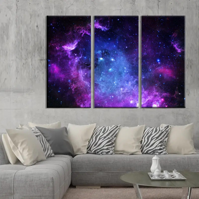 Die unendliche Galaxy Wall Art, Universum Space Art Print, beeindruckende Space -Leinwand, lila und blau, abstrakte Kunst, Astrologie -Galaxie, - 7