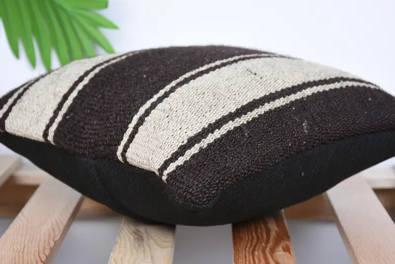 Wholesale Pillow, Throw Kilim Pillow, Yoga Pillow Cover, Sofa Pillow, Gift Pillow, Cushion Case, 12x12 Black Pillow Cover, Handmade Kilim Cushion - 6