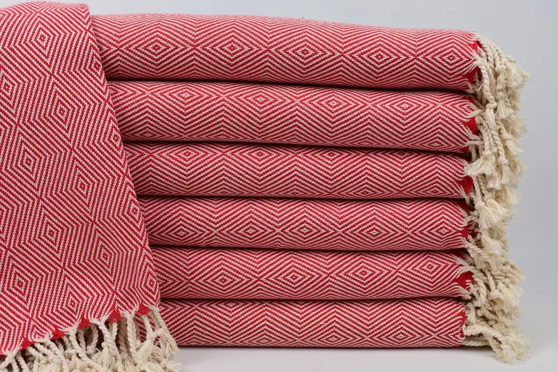 Wedding Gift Organic Cotton Diamond Peshtemal, 40x71 Inches