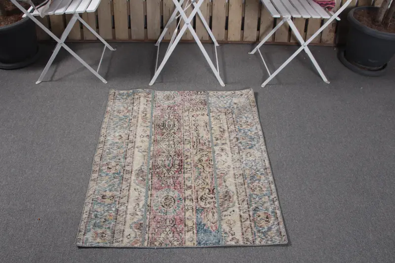 Alfombra azul del suroeste, 2,8x3,2 pies elegante decoración del hogar