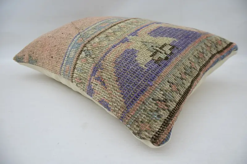 Turkish Corner Cushion Cover, Home Decor Pillow, Pillow for Sofa, Farmhouse Pillow Sham, Vintage Kilim Pillow, Pillow Sham, 16x24 Red Pillow Case - 6