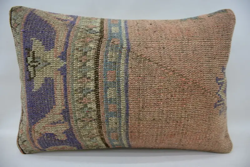 Turkish Corner Cushion Cover, Home Decor Pillow, Pillow for Sofa, Farmhouse Pillow Sham, Vintage Kilim Pillow, Pillow Sham, 16x24 Red Pillow Case - 1