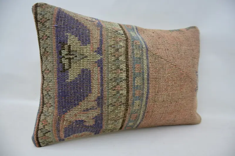 Turkish Corner Cushion Cover, Home Decor Pillow, Pillow for Sofa, Farmhouse Pillow Sham, Vintage Kilim Pillow, Pillow Sham, 16x24 Red Pillow Case - 2