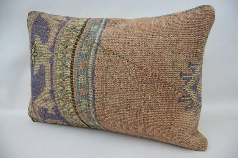 Turkish Corner Cushion Cover, Home Decor Pillow, Pillow for Sofa, Farmhouse Pillow Sham, Vintage Kilim Pillow, Pillow Sham, 16x24 Red Pillow Case - 3