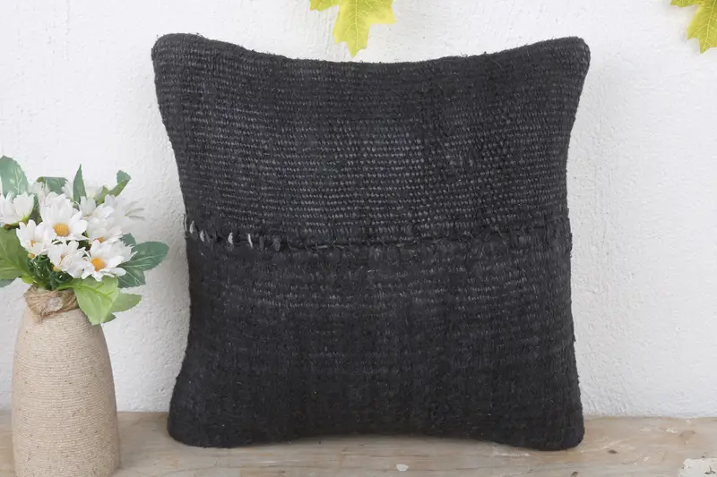Handmade Kilim Cushion, 12x12 Blue Pillow Cover, Outdoor Pillow, Boho Pillow Sham Cover, Cushion Cover, Turkish Pillow, Farmhouse Cushion - 2
