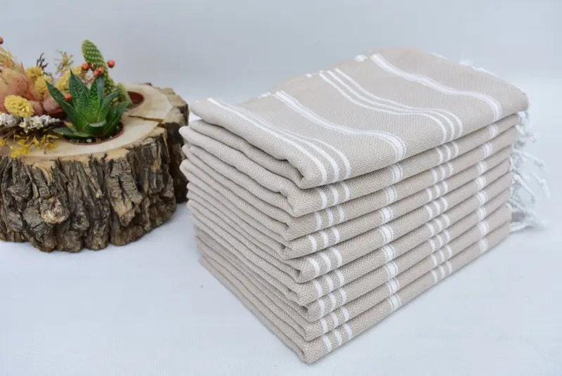 Organic Towel, Best Friend Wedding Gift, Boyfriend Gift, Bathroom Towels, Baby Boy Gift, 40x24 Cotton Striped Towel, Wedding Favors, Wedding Gift - 5