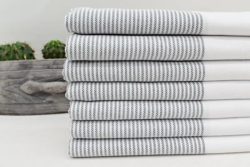 Turkish Towel Hand Towel, Spa Towel, Towel With Name, 40x18 Cotton Striped Towel, Custom Hand Towel, Unique Gift, Turkish Hand Towel, Holiday Towel - 3