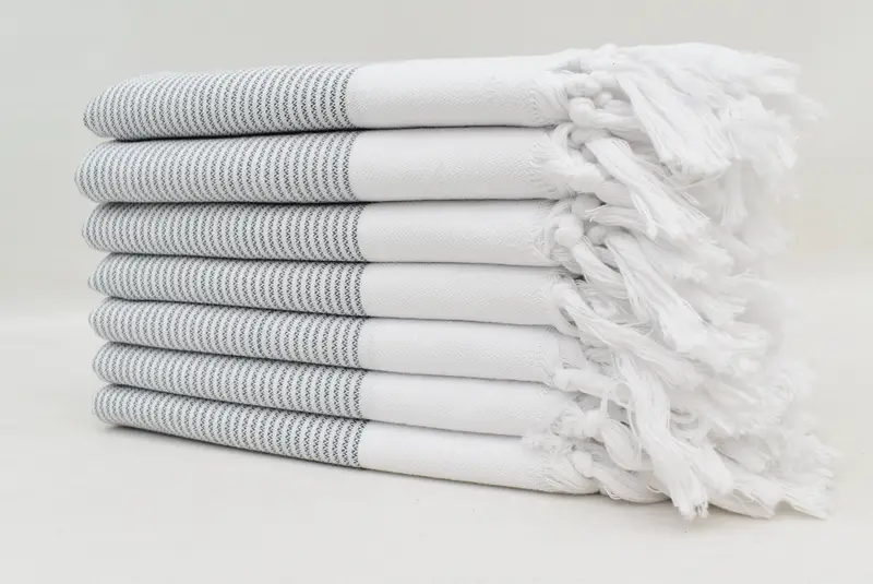 Turkish Towel Hand Towel, Spa Towel, Towel With Name, 40x18 Cotton Striped Towel, Custom Hand Towel, Unique Gift, Turkish Hand Towel, Holiday Towel - 5
