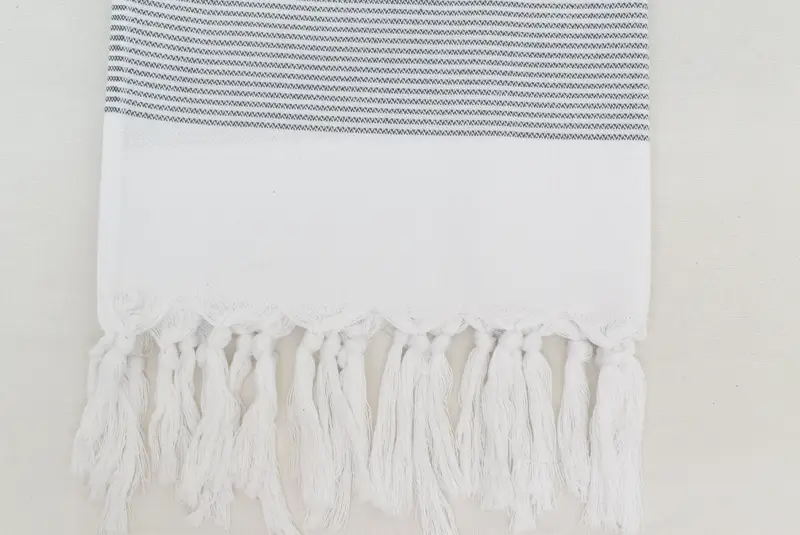 Turkish Towel Hand Towel, Spa Towel, Towel With Name, 40x18 Cotton Striped Towel, Custom Hand Towel, Unique Gift, Turkish Hand Towel, Holiday Towel - 6