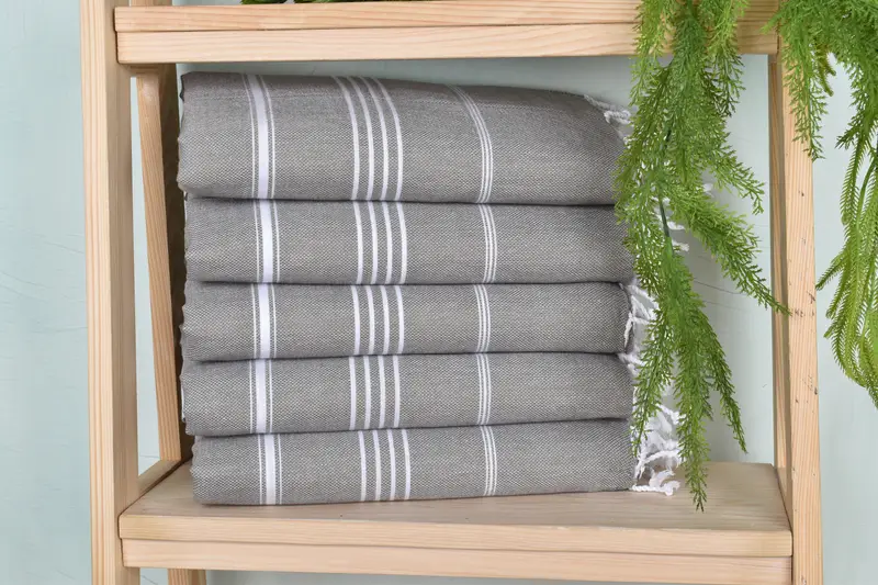 Guest Towel, Bride Gift, 70x40 Cotton Striped Towel, Turkish Towel Set, Spa Gift Towel, Soft towel, Quick-dry peshtemal, Sand-resistant towel - 1