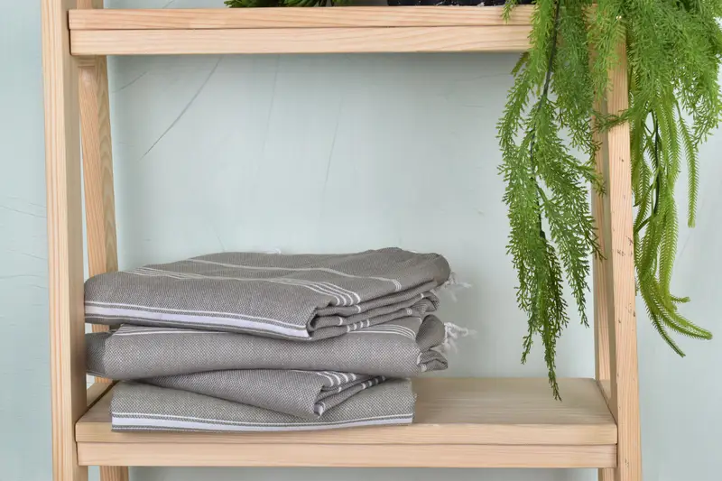 Guest Towel, Bride Gift, 70x40 Cotton Striped Towel, Turkish Towel Set, Spa Gift Towel, Soft towel, Quick-dry peshtemal, Sand-resistant towel - 7