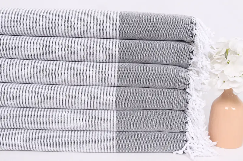 Bridesmaid Favors, Custom Name Towel, 70x40 Cotton Striped Towel, Turkish bath towel, Custom Wedding Towel, Bridesmaid Gifts, Gift For Her - 3