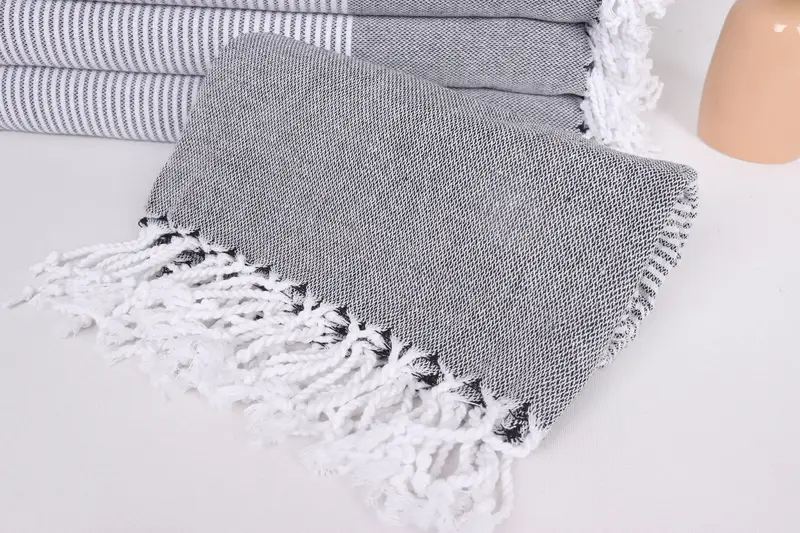 Bridesmaid Favors, Custom Name Towel, 70x40 Cotton Striped Towel, Turkish bath towel, Custom Wedding Towel, Bridesmaid Gifts, Gift For Her - 4