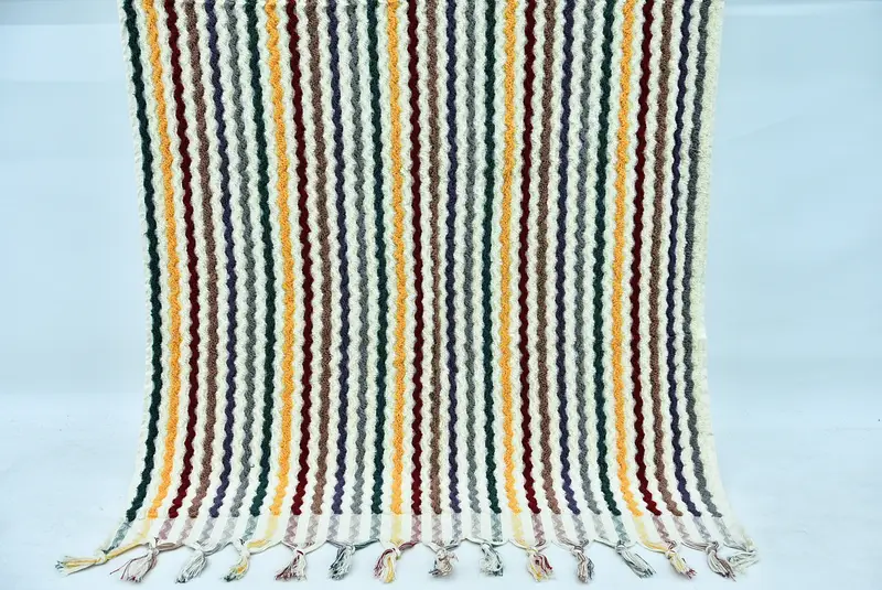 70x40 Cotton Pom Pom Zigzag Design Towel, Custom Towel, Towel With Name, Sand-Resistant Peshtemal, Sand-free towel, Beach Towel Bulk, Memorial Gift - 1