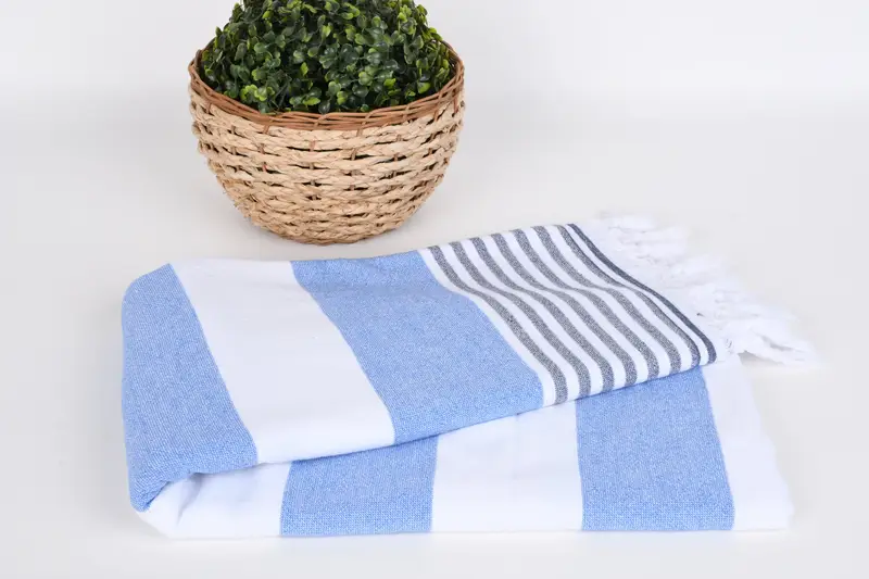 Housewarming Gift, Travel towel, Bachelorette Party Favor, 68x36 Cotton Striped Terry Towel, Beach Size Towel, Custom Beach Towel, Turkish towel - 4