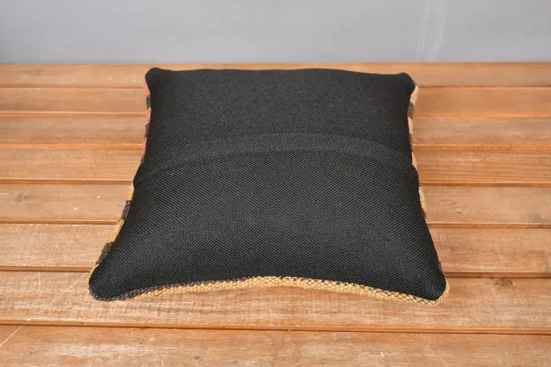 12x12 Red Cushion, Kilim Pillow Cover, Turkish Kilim Pillow, Bolster Throw Pillow Cover, Pillow Case, Ottoman Pillow Sham, Kilim Pillow - 5
