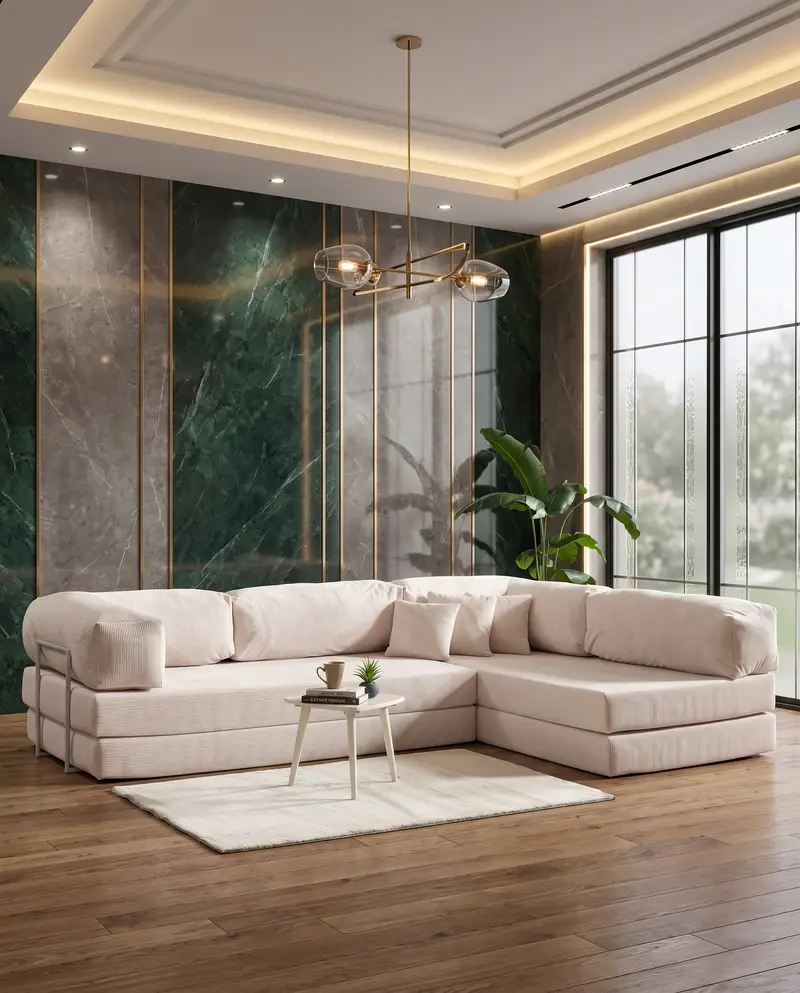 Sectional Couch, Boho Sofa, Boho Couch, Apartment Sofa, Small Space Sofa, Studio Sofa, Gaming Sofa, Reading Sofa, Guest Seating, Flexible Sofa, product image