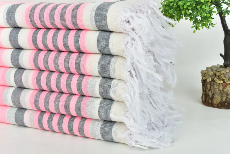 68x40 Cotton Striped Towel, Custom Wedding Gifts, Absorbent Turkish towel, Gym Towel, Bachelorette Party Gifts, Absorbent towel, Maid Of Honor Gift - 3