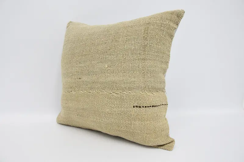 Pillow for Sofa, Vintage Pillow, Gift Pillow, Cushion, Custom Cushion, 16x16 Beige Cushion Case, Handmade Pillow Sham, Retro Throw Cushion - 4