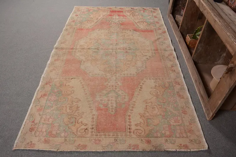 Alfombra roja y beige, 4,5x7,5 pies Solid Comfort