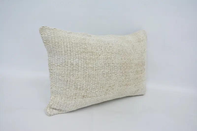 16x24 White Cushion Case, Anatolian Pillow Cover, Comfy Throw Cushion Case, Gift Pillow, Cushion, Vintage Kilim Throw Pillow, Handmade Kilim Cushion - 3