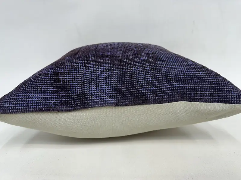 Bed Cushion Case, 20x20 Purple Pillow Case, Pillow, Boho Pillow, Handmade Kilim Cushion, Kilim Cushion Sham, Vintage Throw Pillow Cover - 5