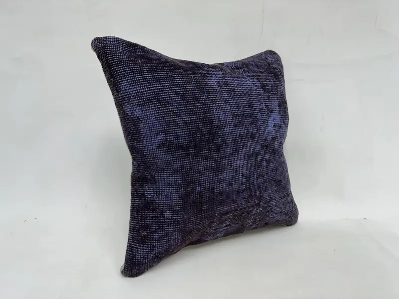 Bed Cushion Case, 20x20 Purple Pillow Case, Pillow, Boho Pillow, Handmade Kilim Cushion, Kilim Cushion Sham, Vintage Throw Pillow Cover - 3