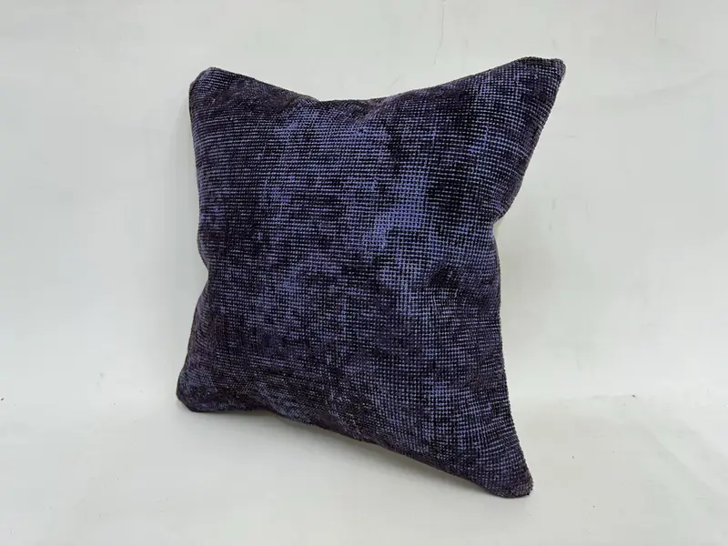 Bed Cushion Case, 20x20 Purple Pillow Case, Pillow, Boho Pillow, Handmade Kilim Cushion, Kilim Cushion Sham, Vintage Throw Pillow Cover - 4