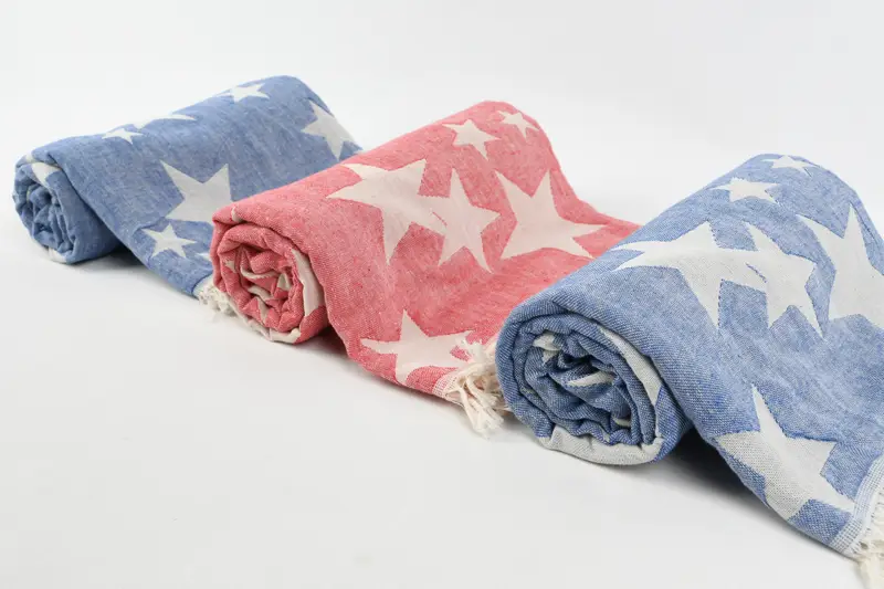Absorbent towel, Bachelor Party Gifts, Guest Towel, Housewarming Gift, Custom Beach Towel, Turkish hand towel, 76x40 Cotton Star Patterned Towel - 7