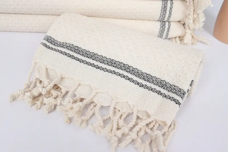Wedding Gift Ideas, 38x18 Cotton Striped Towel, Personalized Hand Towel, Personalized Gifts, Bridesmaid Gifts, Home Decor Gifts, Organic Tea Towel - 4