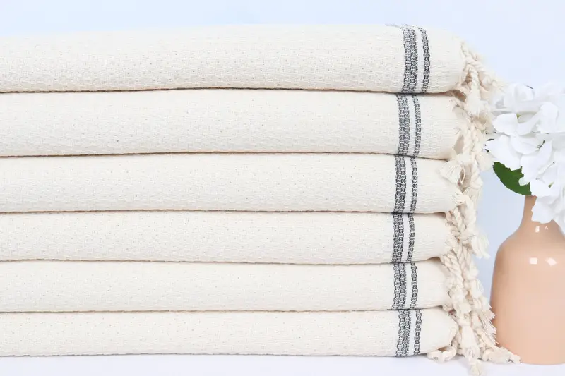 Wedding Gift Ideas, 38x18 Cotton Striped Towel, Personalized Hand Towel, Personalized Gifts, Bridesmaid Gifts, Home Decor Gifts, Organic Tea Towel - 3
