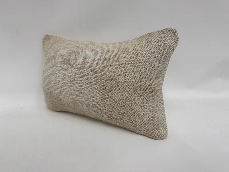 Throw Kilim Pillow, Ikat Pillow Cover, 12x20 White Cushion, Patio Pillow Cover, Retro Throw Pillow, Boho Pillow, Cushion, Kilim Pillow Cover - 4