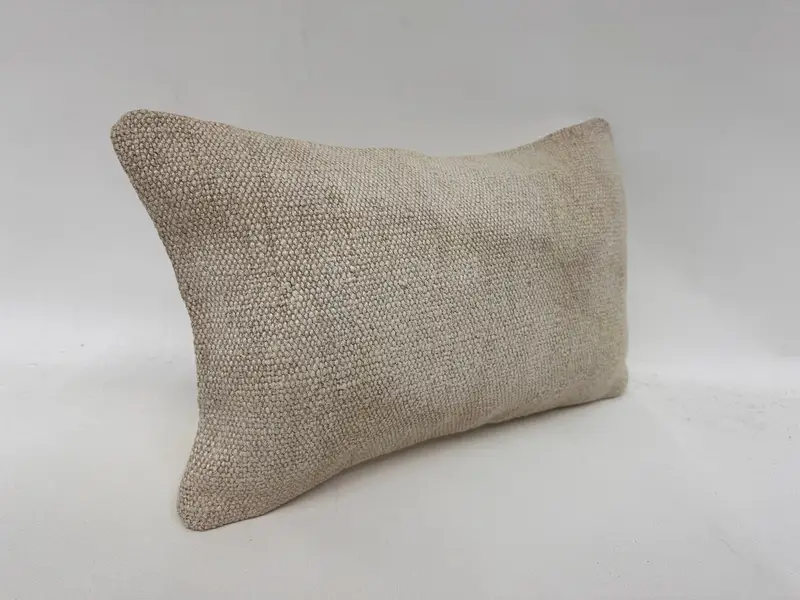 Throw Kilim Pillow, Ikat Pillow Cover, 12x20 White Cushion, Patio Pillow Cover, Retro Throw Pillow, Boho Pillow, Cushion, Kilim Pillow Cover - 3
