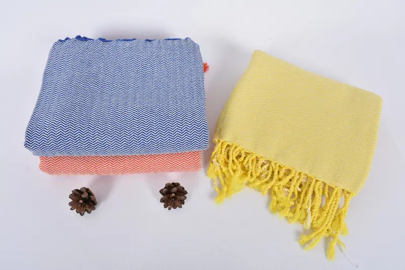 Quick-Dry Beach Towel, 68x40 Cotton Chevron Towel, Organic Cotton Towel, Guest Towel, Home Decor Gifts, Wedding Gift For Bride, Thin towel - 6